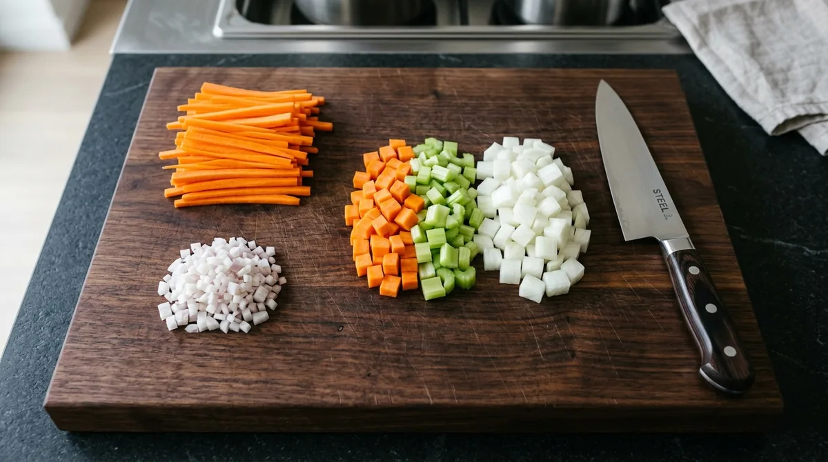 Les différents taillages de légumes : guide complet des coupes classiques